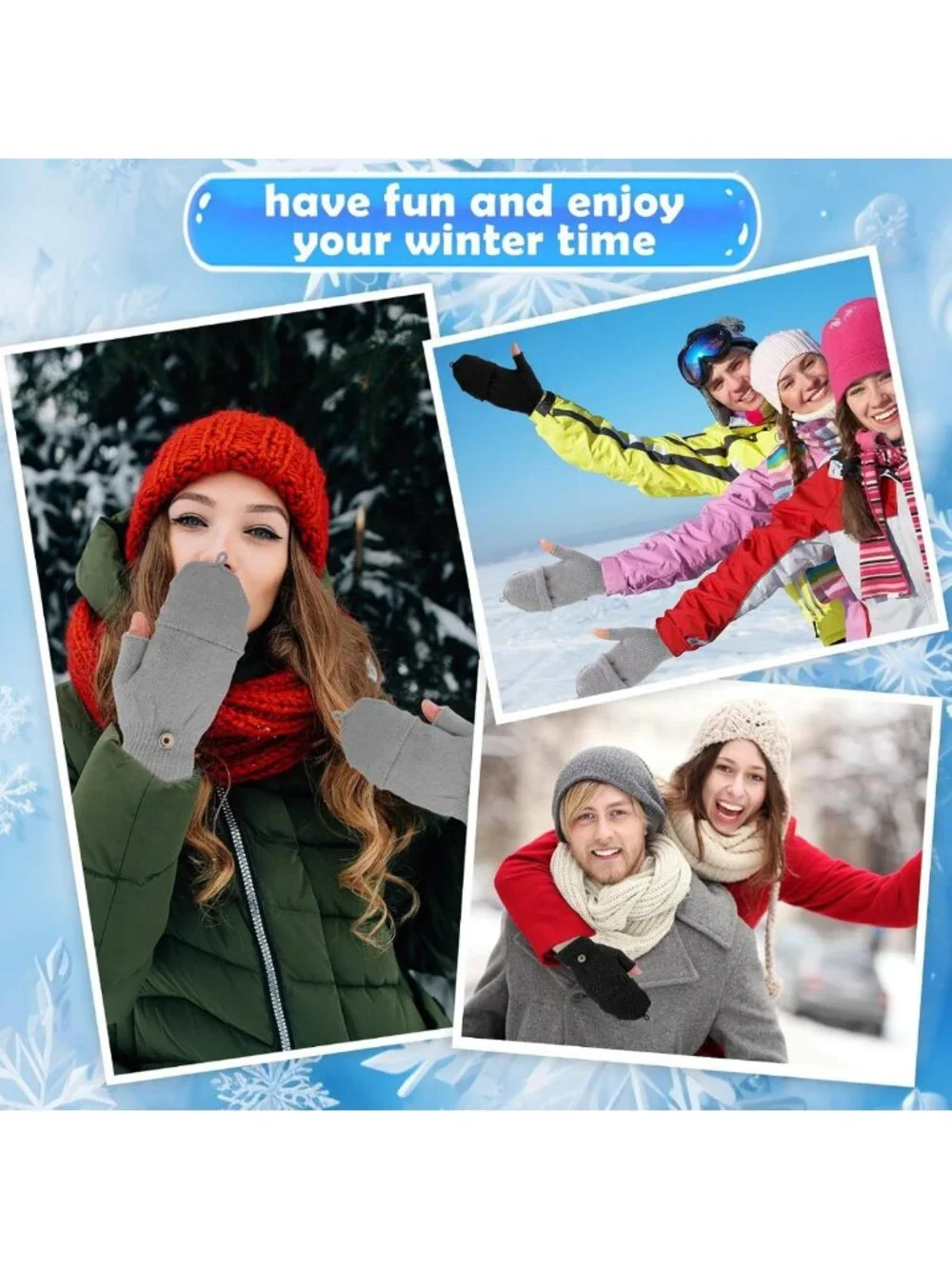 Cozy 50 Pairs Winter Convertible Fingerless Gloves - Warm, Versatile Handwear